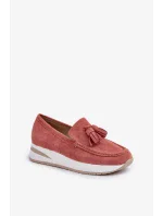 Mokasíny TQ2407 ružovo-biele - vykročte štýlovo Mokasíny TQ2407 ružovo-biele - vykročte štýlovo