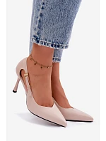 Podpätky s výrezmi a zlatou prackou Vinceza 62288 Beige Podpätky s výrezmi a zlatou prackou Vinceza 62288 Beige