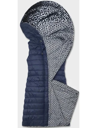 Tmavomodrá obojstranná vesta s kapucňou (16M9066-215) Tmavomodrá obojstranná vesta s kapucňou (16M9066-215)