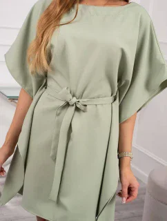 Oversize netopierie šaty tmavo mätové