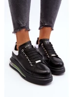 Sneakersy Damskie Skórzane GOE NN2N4030 Czarne