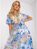 Šaty DHJ SK 15967 1.01P biela a modrá