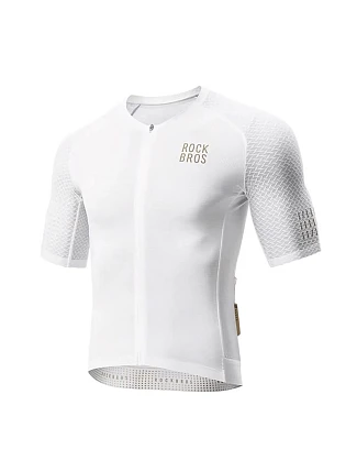 Rockbros YDDX011 Cyklistický dres Diamond s krátkym rukávom - veľkosť S - biely
