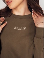 Dámska nadrozmerná mikina AWIOL hnedá FashionStreet BY1273