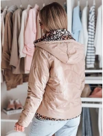Dámska obojstranná prechodná bunda ZIBERKA beige FashionStreet TY4870
