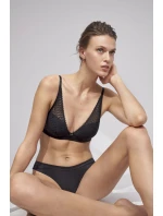 Dámske tangá Aura Spotlight High Leg string čierna - TRIUMPH