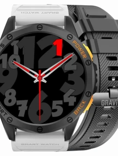 GRAVITY GPS GT24-2 Pánske inteligentné hodinky Čierny silikónový remienok + biely silikónový remienok