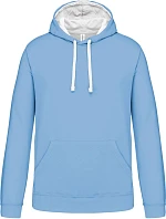 Kariban K 446 Mikina s kapucňou v kontrastných farbách 20.K446 sky blue/white Kariban K 446 Mikina s kapucňou v kontrastných farbách 20.K446 sky blue/white
