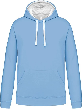 Kariban K 446 Mikina s kapucňou v kontrastných farbách 20.K446 sky blue/white Kariban K 446 Mikina s kapucňou v kontrastných farbách 20.K446 sky blue/white