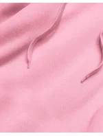 Svetloružová dlhá tepláková mikina (YS10005-20)