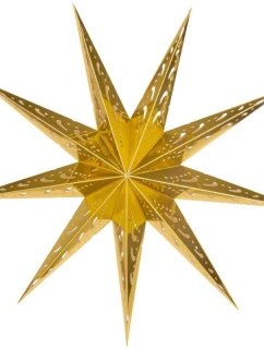 DEKORÁCIA PAPIEROVÁ HVIEZDICA Š.45 CM 9 ZLATÉ RÁMY detské