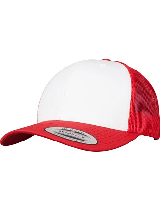 Flexfit 6606CF 6-panelová čiapka typu „trucker“ 55.06CF červená/biela/červená Flexfit 6606CF 6-panelová čiapka typu „trucker“ 55.06CF červená/biela/červená