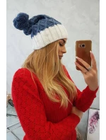 Milano fleecová čiapka K203 denim+ecru