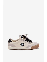 Dámske tenisky s dvojitým šnurovaním Big Star TT274168 Beige Dámske tenisky s dvojitým šnurovaním Big Star TT274168 Beige