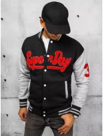 Pánska mikina na zips čierna FashionStreet BX5444 Pánska mikina na zips čierna FashionStreet BX5444