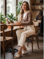 Dámsky sveter CHICLINE beige FashionStreet MY2419