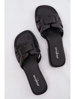 Dámske papuče na nízkom podpätku 78-192A Black - Stephan Paris