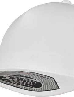 Flexfit 110ZP 5-panelová čiapka s kšiltom „Pocket“ 55.10ZP biela
