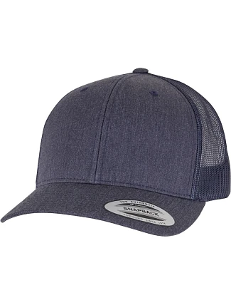 Flexfit 6606/6606T 6-panelová vintage čiapka „Trucker“ 55.6606 heather navy Flexfit 6606/6606T 6-panelová vintage čiapka „Trucker“ 55.6606 heather navy