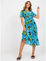 Šaty DHJ SK 15967.54P čierna a modrá