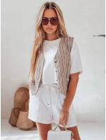 Dámske biele šortky HOT VIBE FashionStreet SY0444 Dámske biele šortky HOT VIBE FashionStreet SY0444