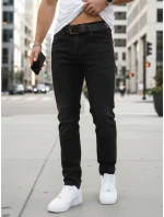 Pánske džínsy slim fit čierne FashionStreet UX4483