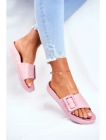 Klapki Damskie Big Star z Klamrą Różowe FF274A387