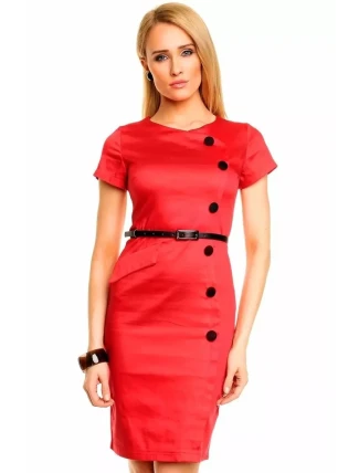 Spoločenské a casual šaty MAYAADI zdobené gombíkmi a opaskom Spoločenské a casual šaty MAYAADI zdobené gombíkmi a opaskom