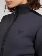 Dámska mikina na zips O1YA00KAMN2 - JBLK - Čierna - Guess Dámska mikina na zips O1YA00KAMN2 - JBLK - Čierna - Guess