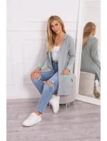 Dvojfarebná pláštenka s kapucňou 21679 mätová+šedá - Kesi