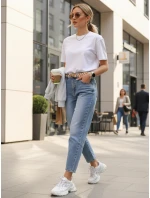 Dámske džínsové nohavice s opaskom FashionStreet UY2883