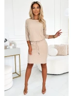 13-161 Športové šaty s vreckami a viazankou - BEAN