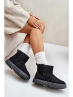 Dámske tenisky na platforme Eco Suede Black Atteria