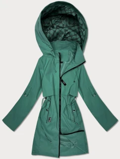 Dámska sivozelená bunda Goodlookin s rovnou podšívkou (KK60409-2#)
