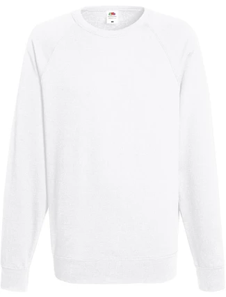 Fruit of the Loom Lightweight Raglan Sweat Pánska mikina s raglánovými rukávmi 16.2138 biela Fruit of the Loom Lightweight Raglan Sweat Pánska mikina s raglánovými rukávmi 16.2138 biela
