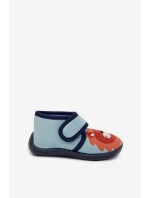 Dětské pantofle na suchý zip modré Katline