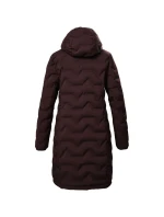 Dámska prešívaná bunda Killtec KOW 9 s kapucňou dlhá bordová (41806/447) -Killtec
