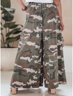 FLOWES tmavozelená moro nohavicová sukňa s opaskom FashionStreet UY2561