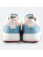 Bielo-svetlo modré dámske športové topánky (AD-555)
