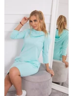 Šaty s kapucňou a vreckami mint Šaty s kapucňou a vreckami mint