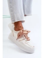 Damskie Sneakersy Na Platformie Białe Tessama