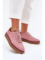 Zamszowe Damskie Sneakersy Daniel Lopez Just Dare SS2D4010 Różowe