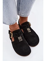 Dámske sandále z prírodného semišu Big Star TT274544 Black Dámske sandále z prírodného semišu Big Star TT274544 Black