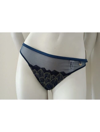 Dámske tangá 90601 Petrol Blue with Gold - Selmark Dámske tangá 90601 Petrol Blue with Gold - Selmark