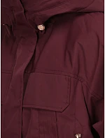 Dámska prechodná bunda s kapucňou, vínová, FashionStreet TY5964 Dámska prechodná bunda s kapucňou, vínová, FashionStreet TY5964