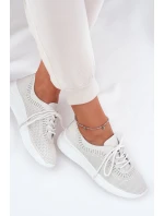 Skórzane Buty Sportowe Damskie Vinceza 41472 Białe
