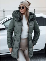 Dámska zimná bunda s kapucňou KRISTA zelená FashionStreet TY4729 Dámska zimná bunda s kapucňou KRISTA zelená FashionStreet TY4729
