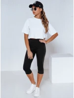 Dámske 3/4 legíny s vysokým pásom čierne FashionStreet UY2738