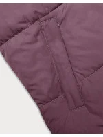 Dámska krátka vesta s kapucňou j.style purple-black (16M9112-53) Dámska krátka vesta s kapucňou j.style purple-black (16M9112-53)