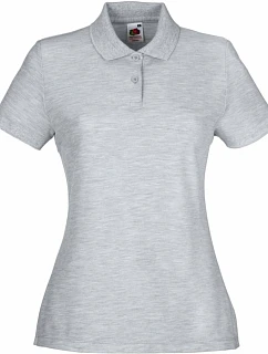 Fruit of the Loom Lady-Fit 65/35 Polo Dámske piqué polo 16.3212 heather grey